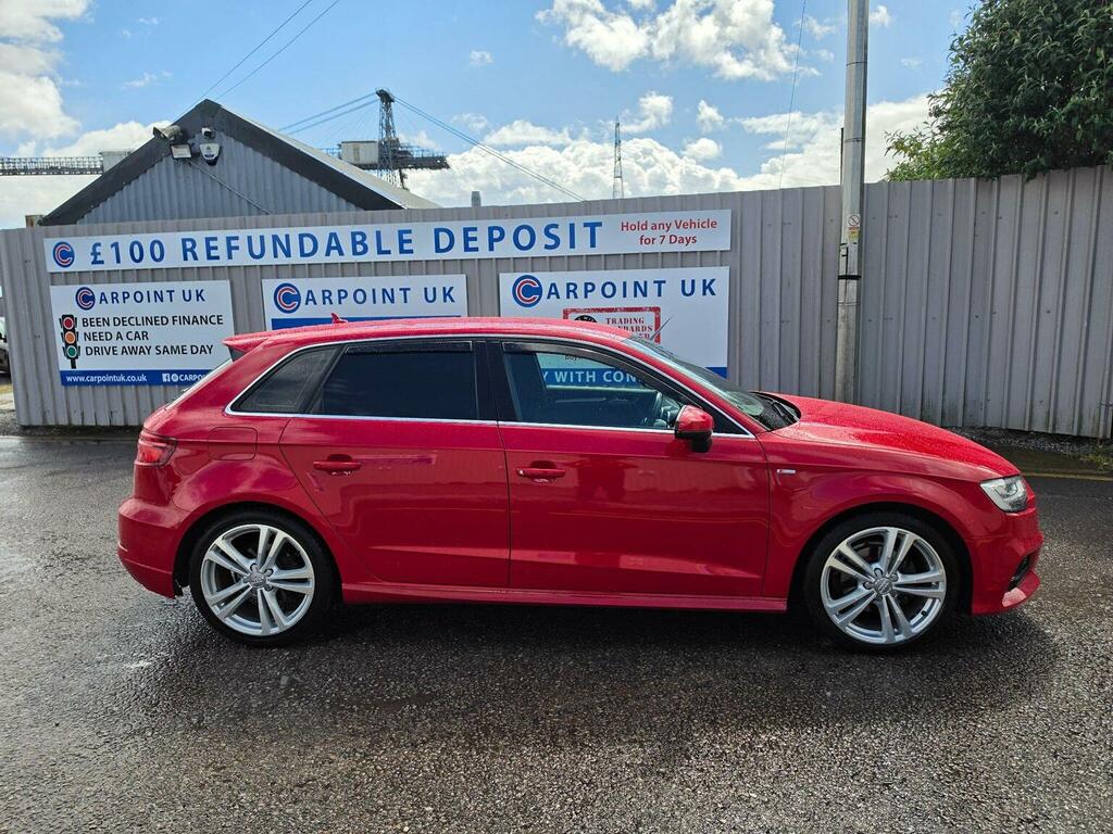Audi A3 Hatchback 2.0 Tdi S Line Sportback Euro 6 Ss VE66FXK Red #5