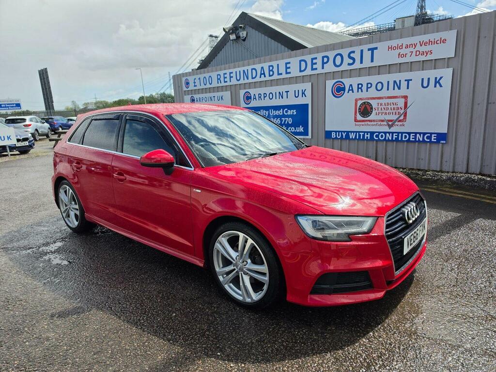 Audi A3 Hatchback 2.0 Tdi S Line Sportback Euro 6 Ss VE66FXK Red #6