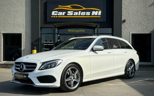 Mercedes-Benz C Class 2.1 C220d Amg Line Estate G-tronic Eur HF67NYZ White #2