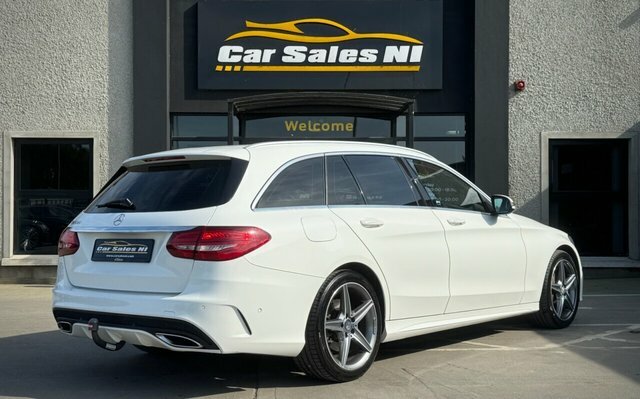 Mercedes-Benz C Class 2.1 C220d Amg Line Estate G-tronic Eur HF67NYZ White #4