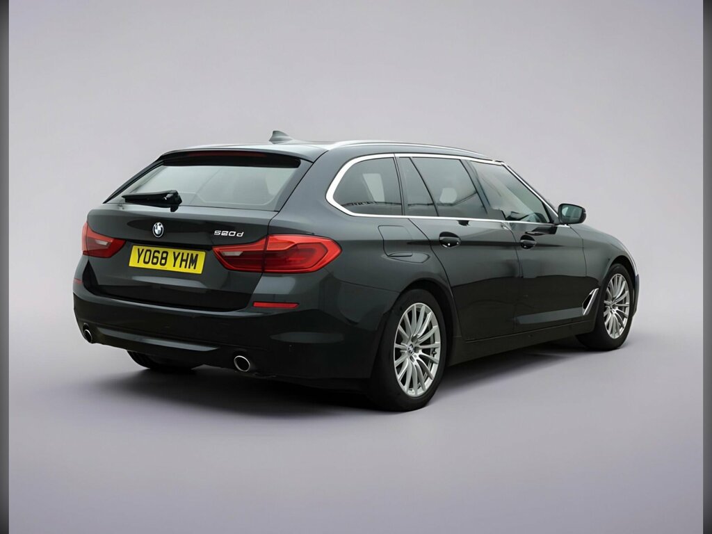 BMW 5 Series 2.0 520D Se Touring Euro 6 Ss YO68YHM Black #2