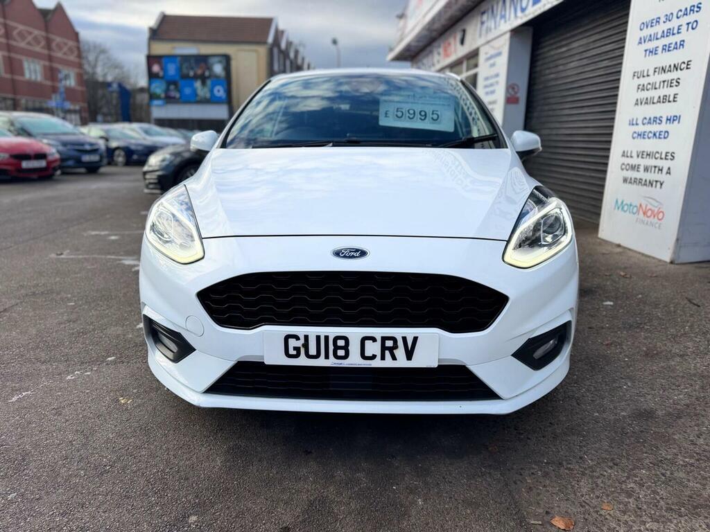 Ford Fiesta Hatchback 1.0T Ecoboost St-line Euro 6 Ss GU18CRV White #2