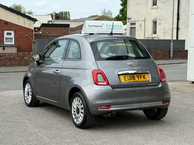 Fiat 500 1.2 Lounge Hatchback Euro 6 Ss EU18YFK Grey #2