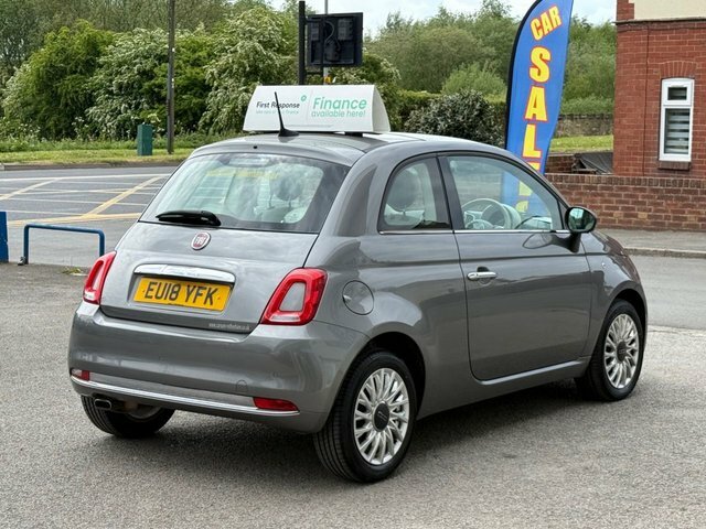 Fiat 500 1.2 Lounge Hatchback Euro 6 Ss EU18YFK Grey #4