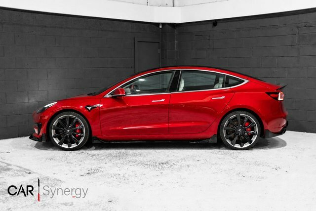 Tesla Model 3 Motor Performance Saloon YB69UBH Red #4