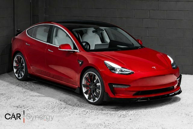 Tesla Model 3 Motor Performance Saloon Red