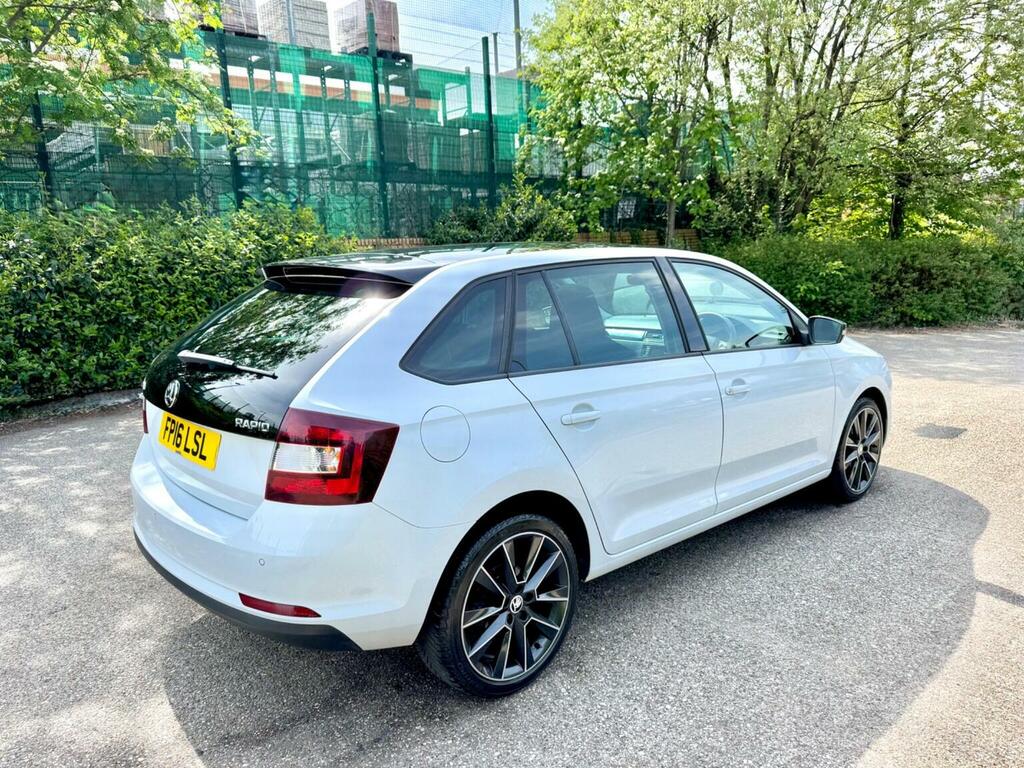 Skoda Rapid Spaceback Hatchback 1.6 Tdi Se Sport Euro 6 Ss 2016 White #4