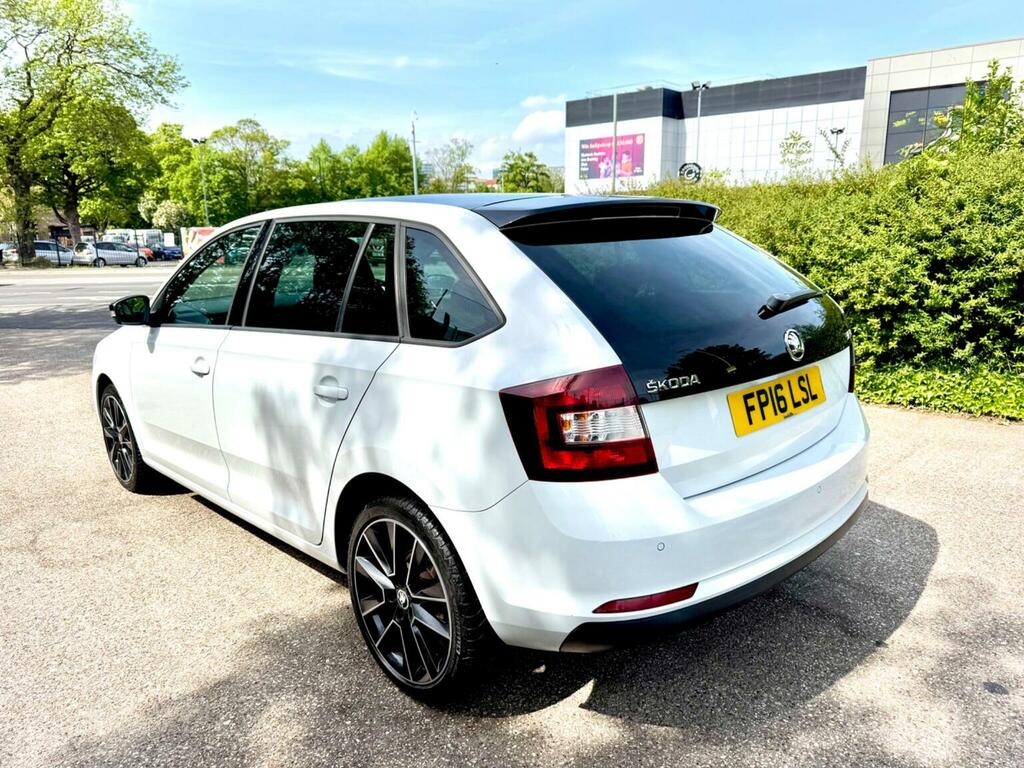 Skoda Rapid Spaceback Hatchback 1.6 Tdi Se Sport Euro 6 Ss 2016 White #5