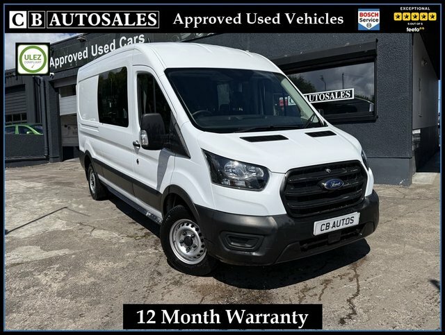 Ford Transit Custom 2022 2.0 350 Ecoblue Leader Crew Van Double Cab 6D White