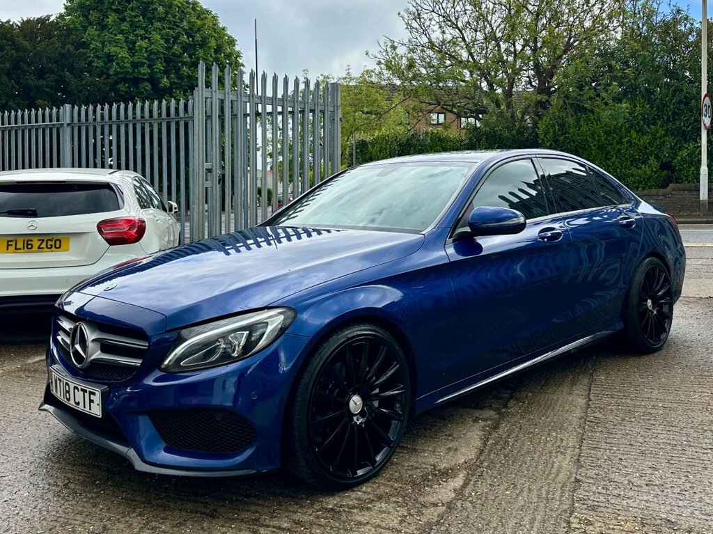 Mercedes-Benz C Class 2.1 C220d Amg Line Saloon G-tronic Eur WT18CTF Blue #3
