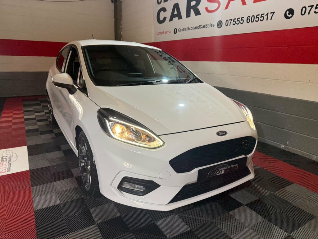 Ford Fiesta 1.0T Ecoboost St-line Euro 6 Ss PN18LXM White #2