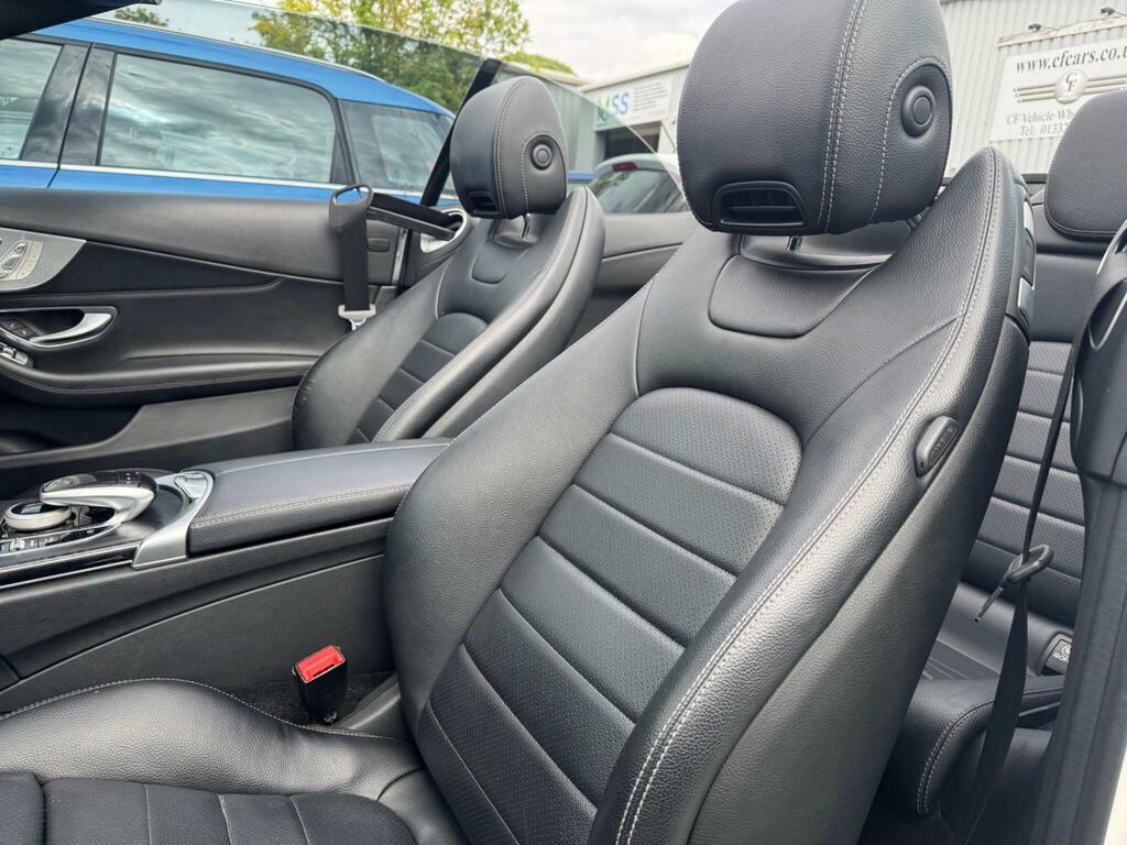 Mercedes-Benz C Class 2.1 C220d Amg Line Cabriolet FK64ROK White #5