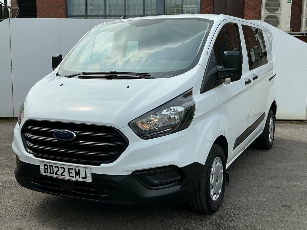 Ford Transit Custom 2.0 300 Ecoblue Leader Crew Van Double Cab Die BD22EMJ White #2