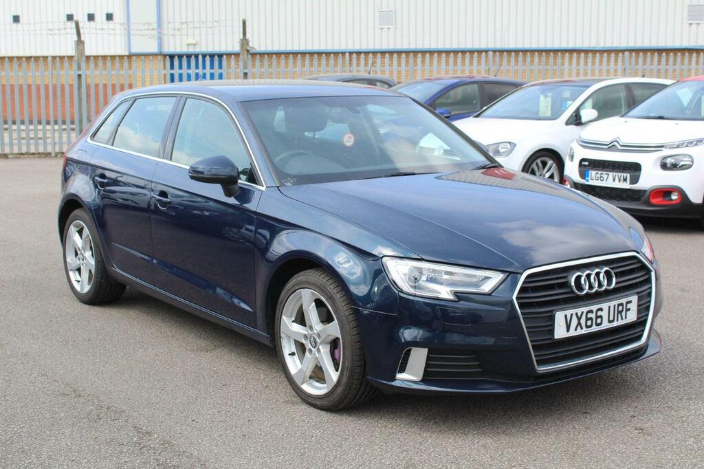 Audi A3 Hatchback 2.0 Tdi Sport Sportback Euro 6 Ss VX66URF Blue #3