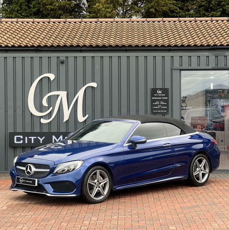 Mercedes-Benz C Class 2.0 C200 Amg Line Cabriolet G-tronic Euro 6 Ss Blue