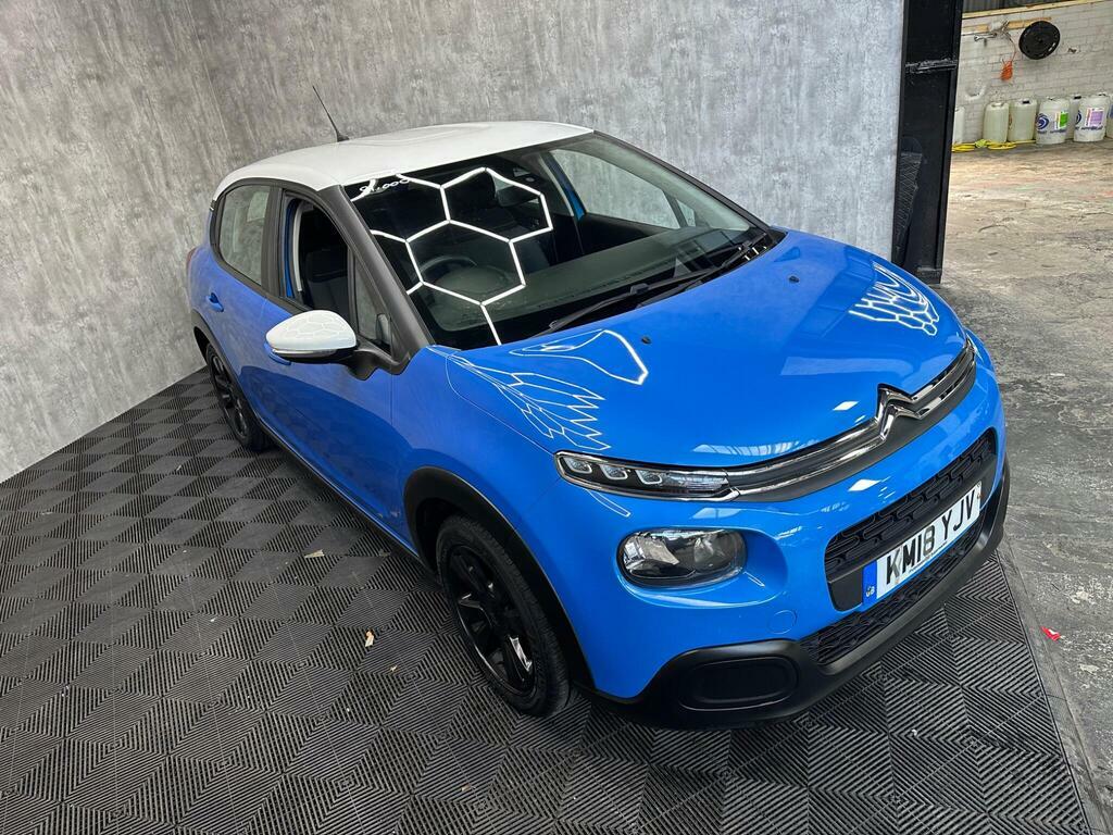 Citroen C3 1.2 Puretech Feel Euro 6 KM18YJV Blue #6