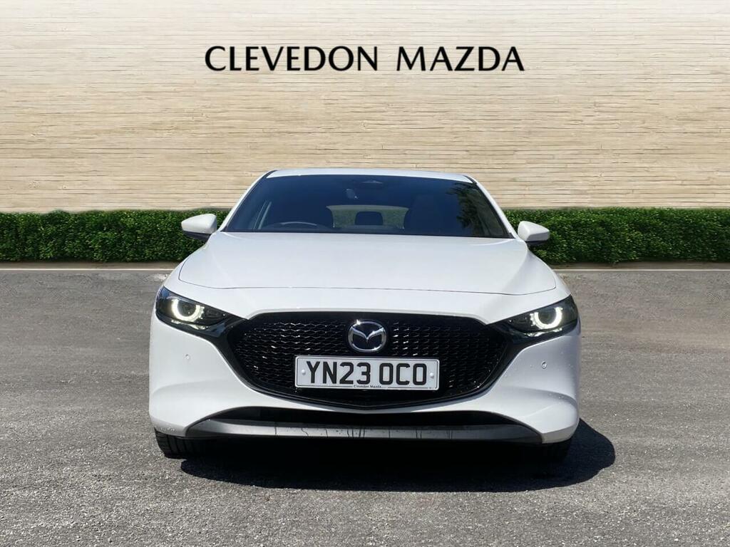 Mazda 3 2.0 E-skyactiv-x Mhev Exclusive-line Hatchback YN73OCO White #6
