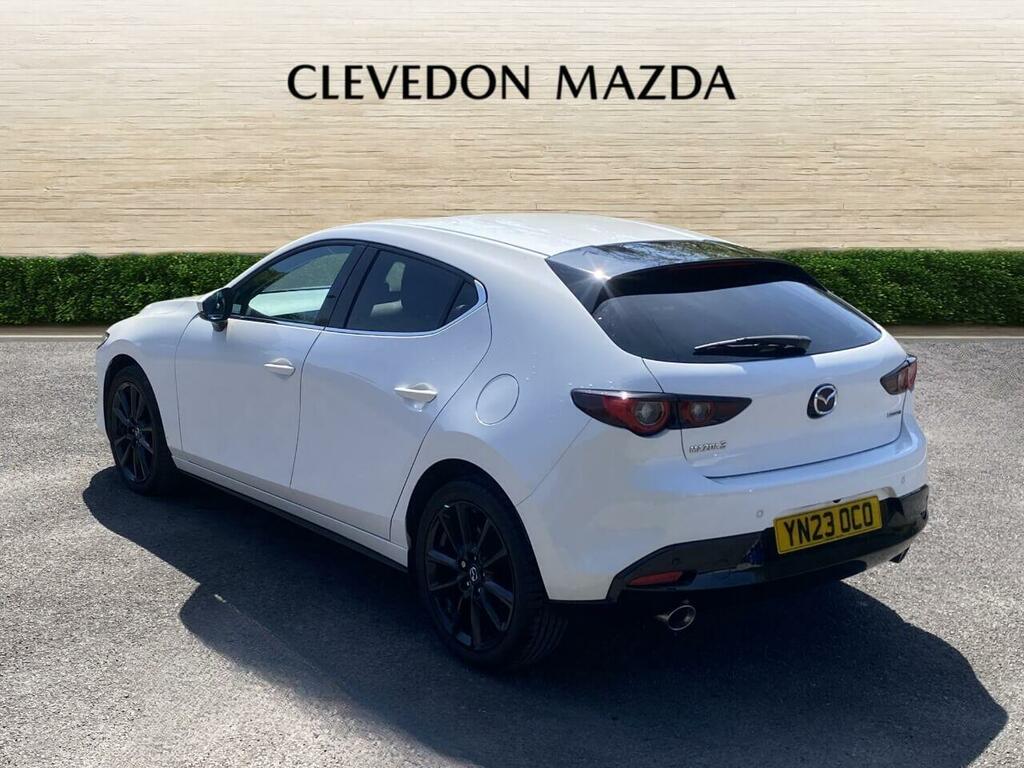Mazda 3 2.0 E-skyactiv-x Mhev Exclusive-line Hatchback YN73OCO White #4