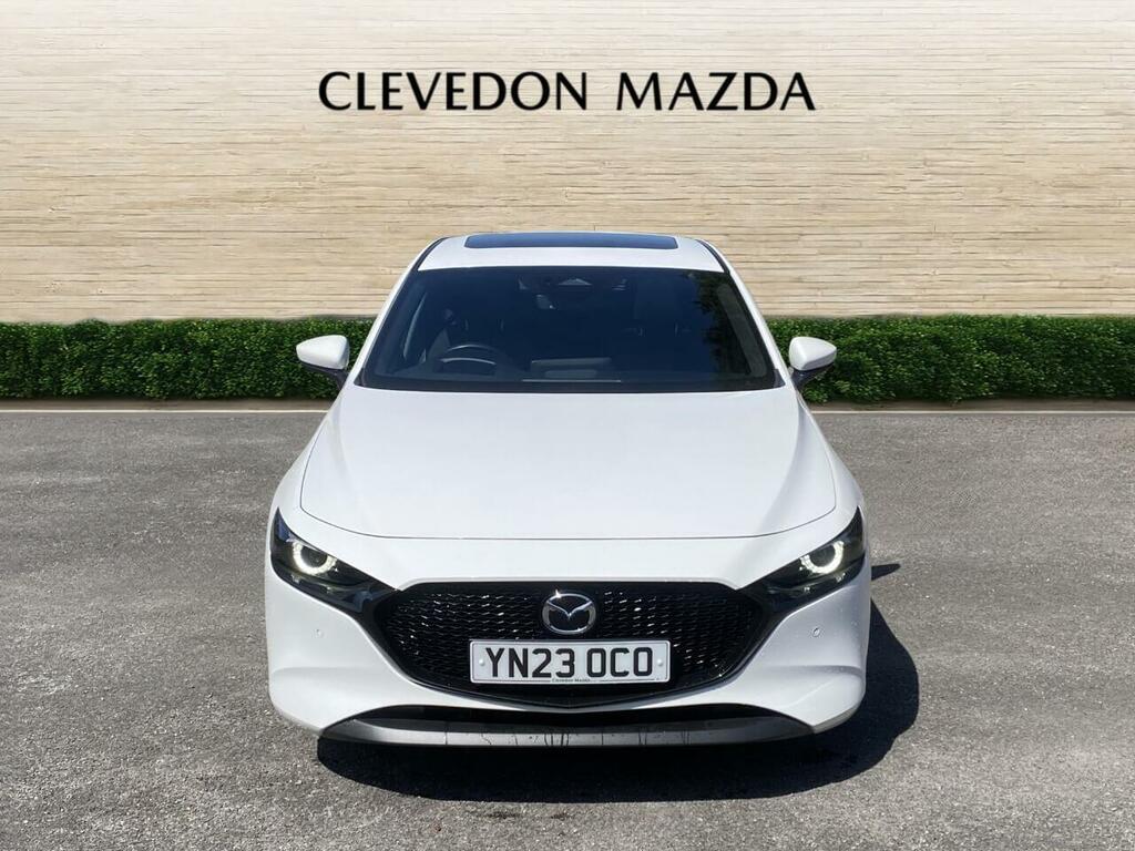 Mazda 3 2.0 E-skyactiv-x Mhev Exclusive-line Hatchback YN73OCO White #2