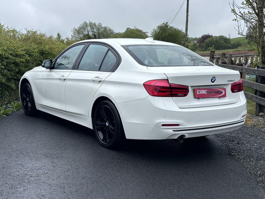 BMW 3 Series 2.0 318D Sport Saloon Euro 6 S White #2