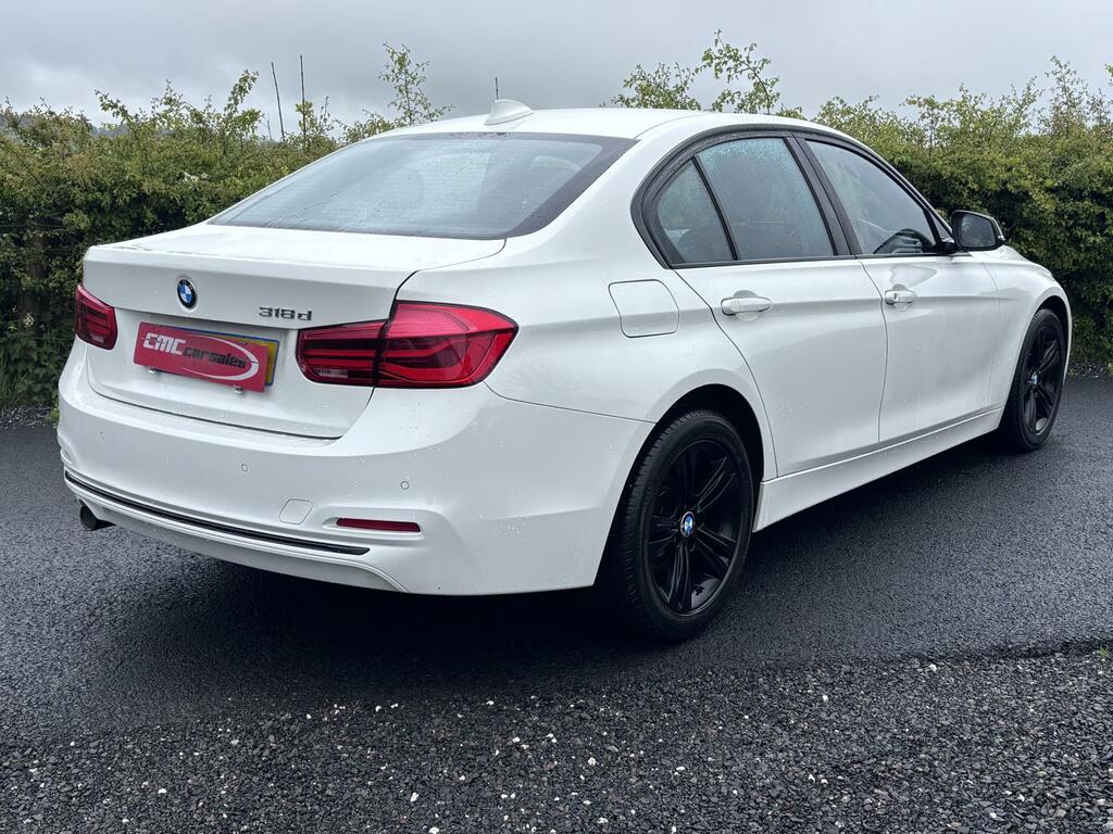 BMW 3 Series 2.0 318D Sport Saloon Euro 6 S White #4