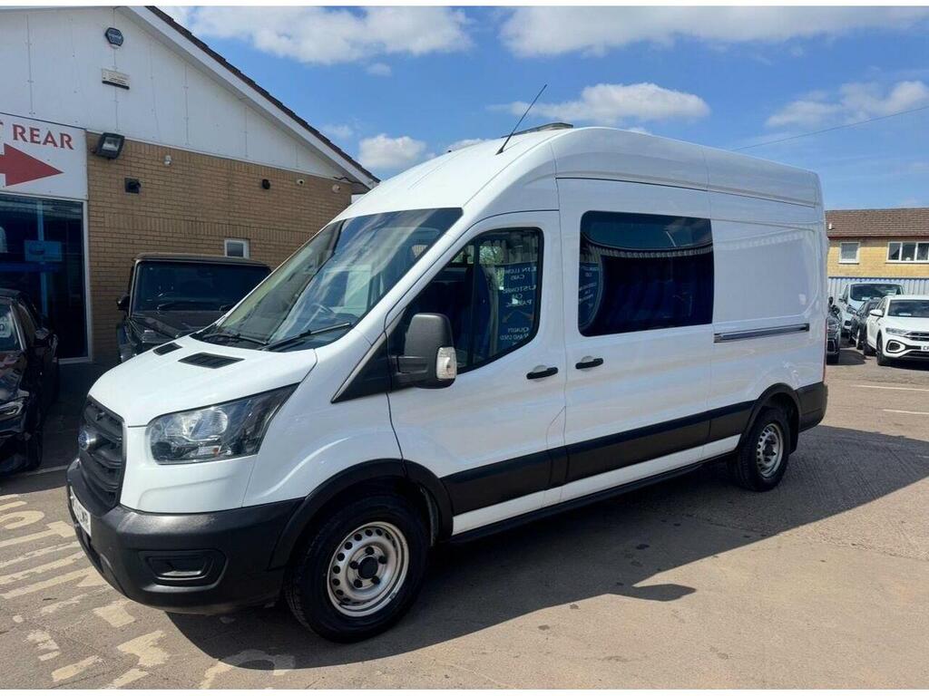 Ford Transit Custom Transit 350 Ecoblue L3h3 Welfare Crew Van 7 Seat BK22CWR White #3