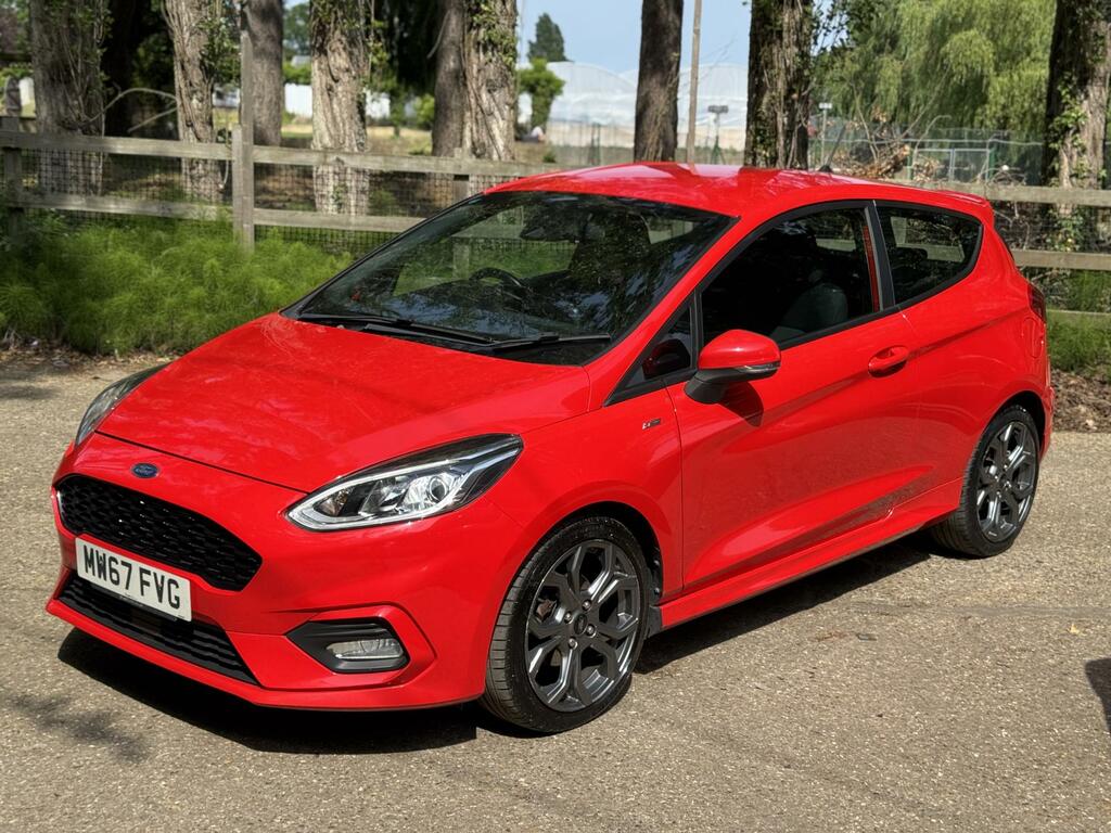 Ford Fiesta 1.0T Ecoboost St-line Hatchback MW67FVG Red #6