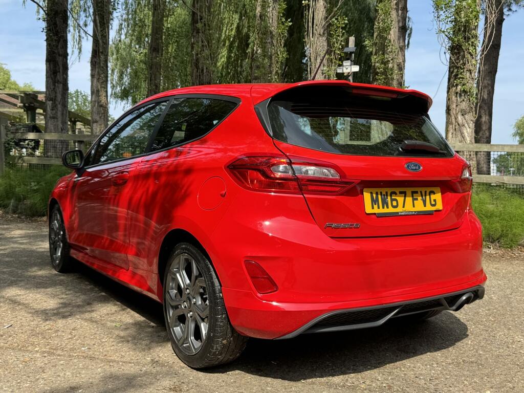 Ford Fiesta 1.0T Ecoboost St-line Hatchback MW67FVG Red #3