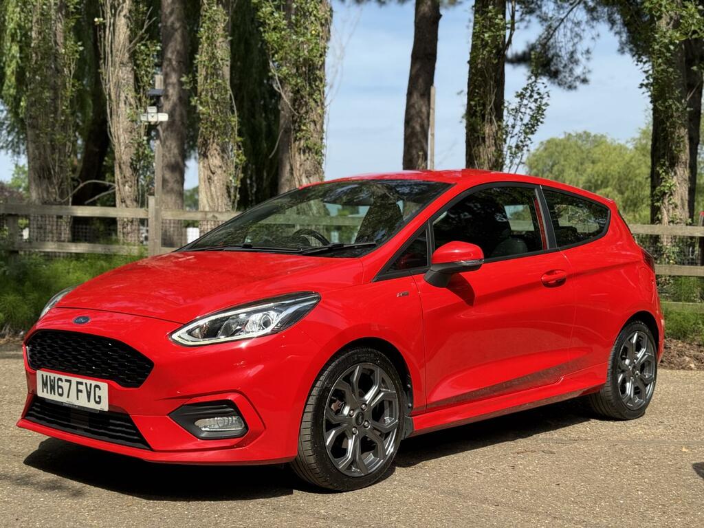 Ford Fiesta 1.0T Ecoboost St-line Hatchback MW67FVG Red #5
