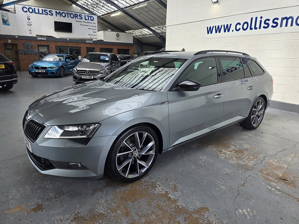 Skoda Superb 2.0 Tdi Sportline Estate Dsg 6Spd CF17OFR Grey #4