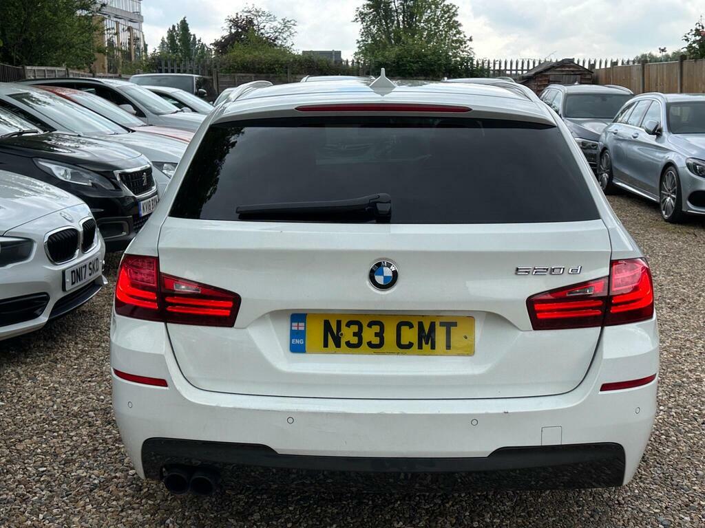 BMW 5 Series 2.0 520D M Sport Touring Euro 6 S S White #6