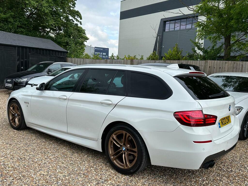 BMW 5 Series 2.0 520D M Sport Touring Euro 6 S S White #4