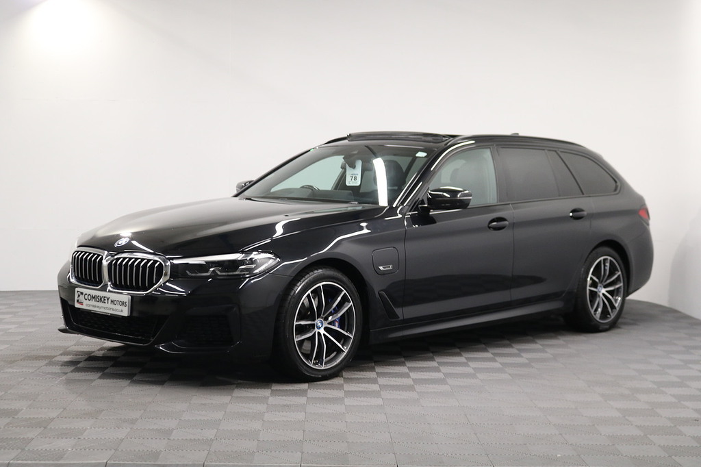 BMW 5 Series 530E M Sport YK23WDB Blue #3