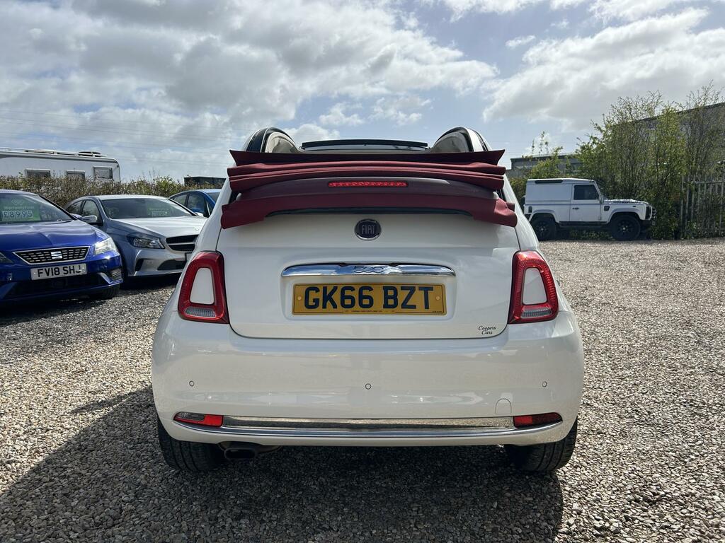 Fiat 500C 1.2 Eco Lounge Convertible Euro White #6