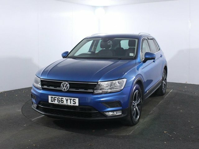 Volkswagen Tiguan 2.0 Tdi Bluemotion Tech Se Navigation Suv Dies DF66YTS Blue #3
