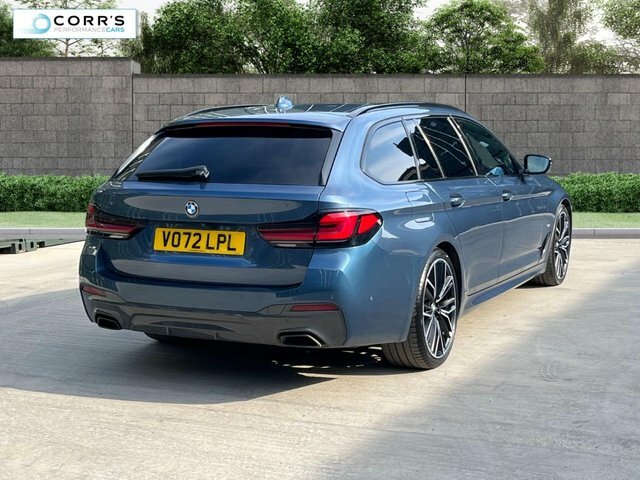 BMW 5 Series 2.0 520D Mht M Sport Touring Hybrid Ste VO72LPL Blue #3