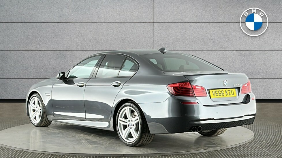 BMW 5 Series 530D M Sport Saloon VE66KZU Grey #2