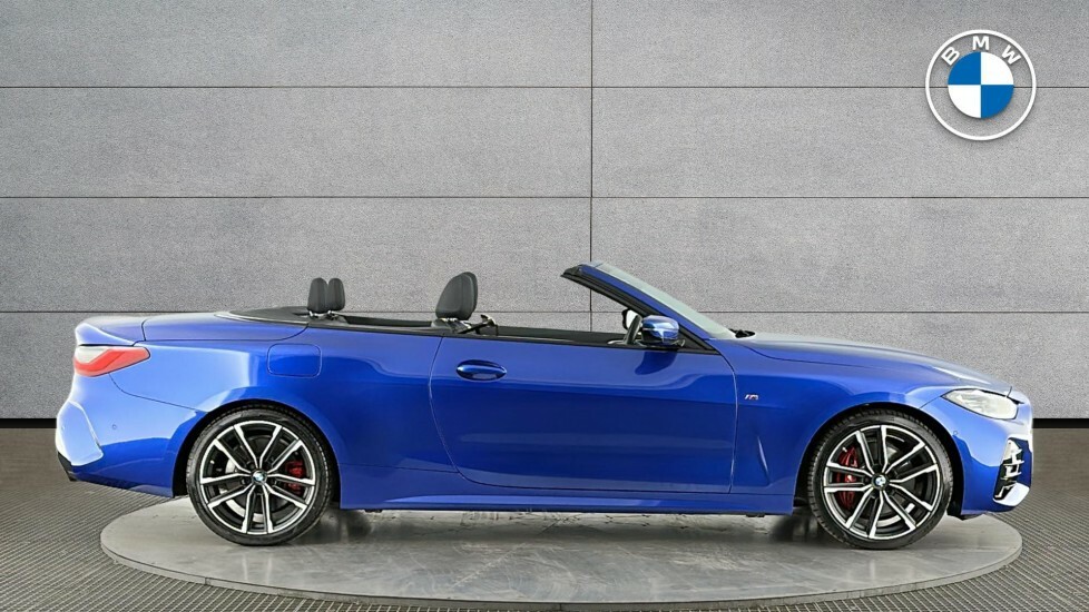 BMW 4 Series 420I M Sport Convertible DL23VXZ Blue #3