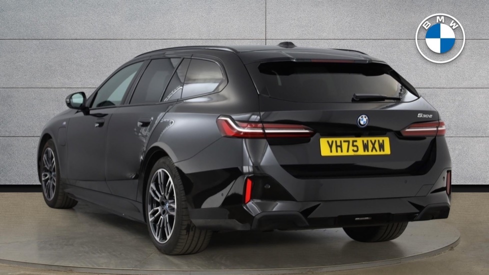 BMW 5 Series 530E M Sport Touring YH75WXW Black #2