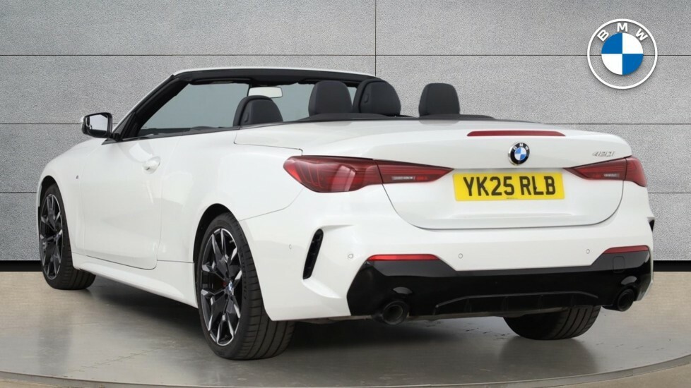 BMW 4 Series 420I M Sport Convertible YK25RLB White #2