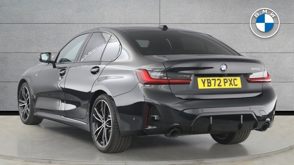 BMW 3 Series 320I M Sport Saloon YB72PXC Black #2