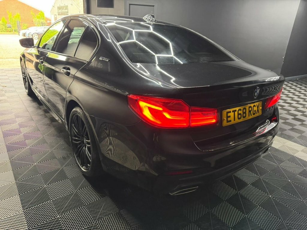 BMW 5 Series 2.0 530E 9.2Kwh M Sport Saloon Plug-in ET68RGX Black #3