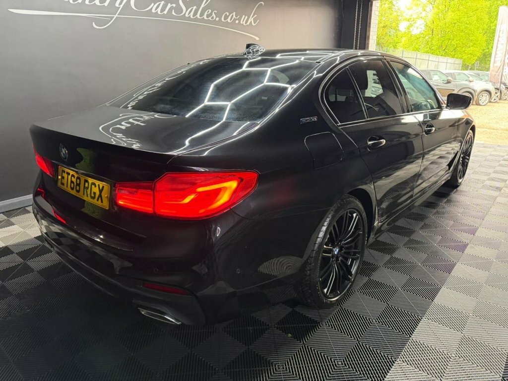 BMW 5 Series 2.0 530E 9.2Kwh M Sport Saloon Plug-in ET68RGX Black #4