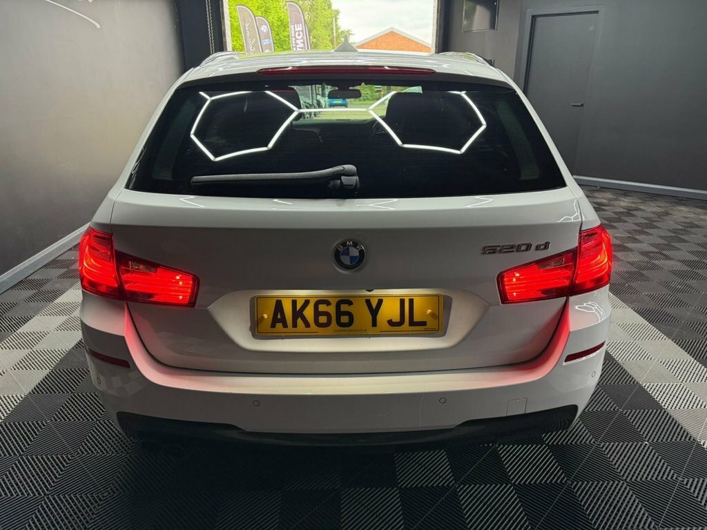 BMW 5 Series 2.0 520D M Sport Touring Euro 6 S White #6
