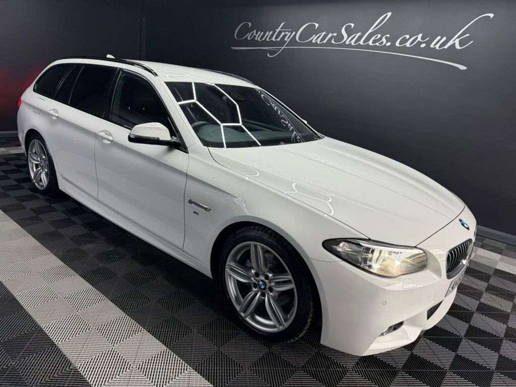 BMW 5 Series 2.0 520D M Sport Touring Euro 6 S White #2