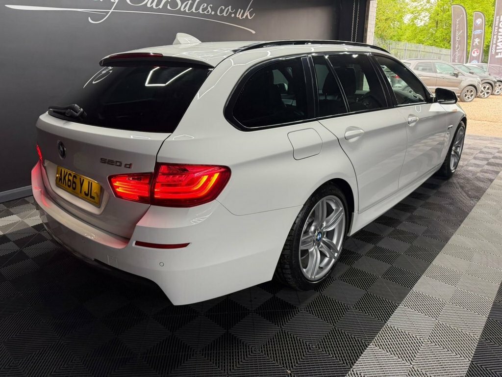 BMW 5 Series 2.0 520D M Sport Touring Euro 6 S White #3