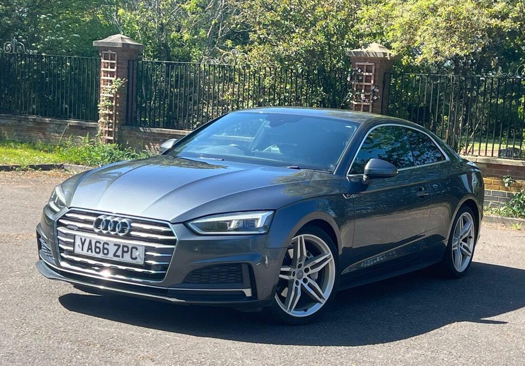 Audi A5 Coupe 2.0 Tdi S Line S Tronic Quattro Euro 6 Ss YA66ZPC Grey #4