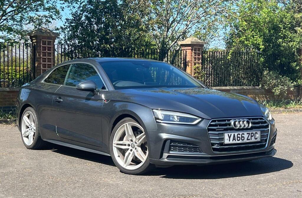 Audi A5 Coupe 2.0 Tdi S Line S Tronic Quattro Euro 6 Ss YA66ZPC Grey #5