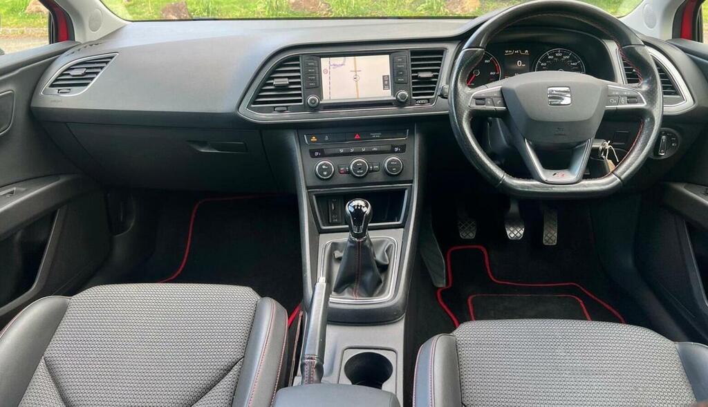 Seat Leon Hatchback 2.0 Tdi Fr Titanium Sport Coupe Euro 6 HG17CXJ Red #3