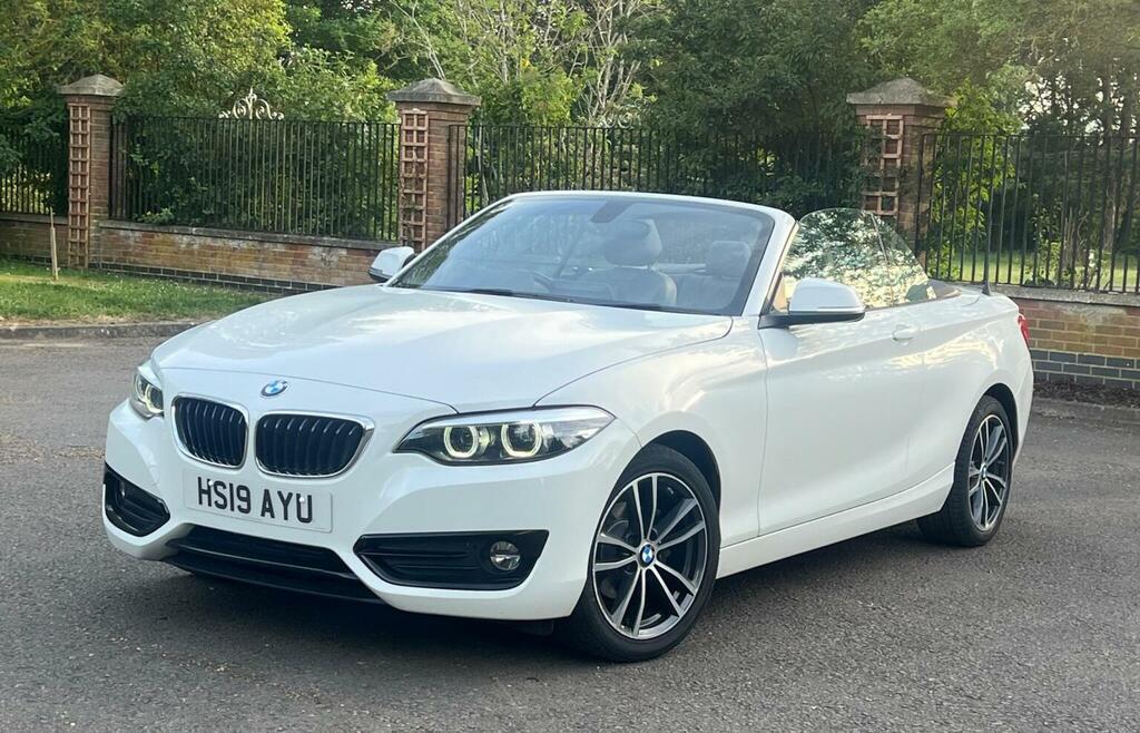 BMW 2 Series Convertible 2.0 218D Sport Euro 6 Ss HS19AYU White #2